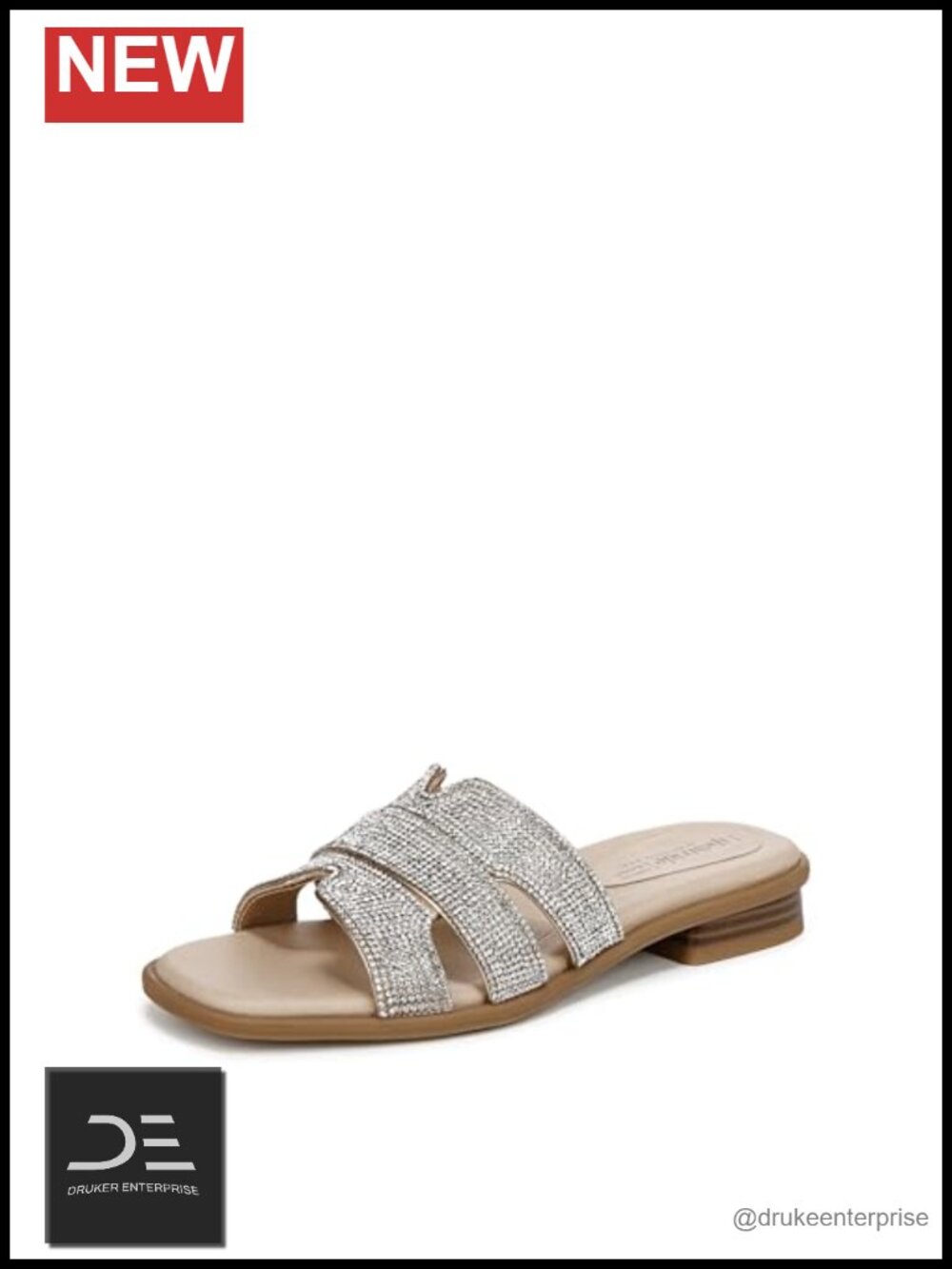 LifeStride Royalty Bling Slide Sandals with Soft System Comfort